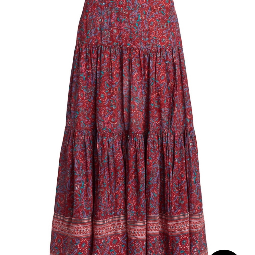NWT Veronica Beard Serence Maxi Skirt L Red